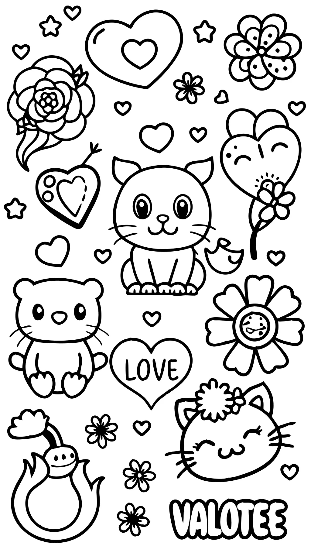 coloriage imprimables de la Saint-Valentin